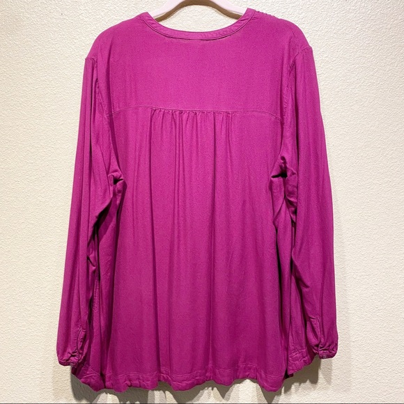 Old Navy XXL Maroon Long  Sleeve Top - Picture 5 of 6